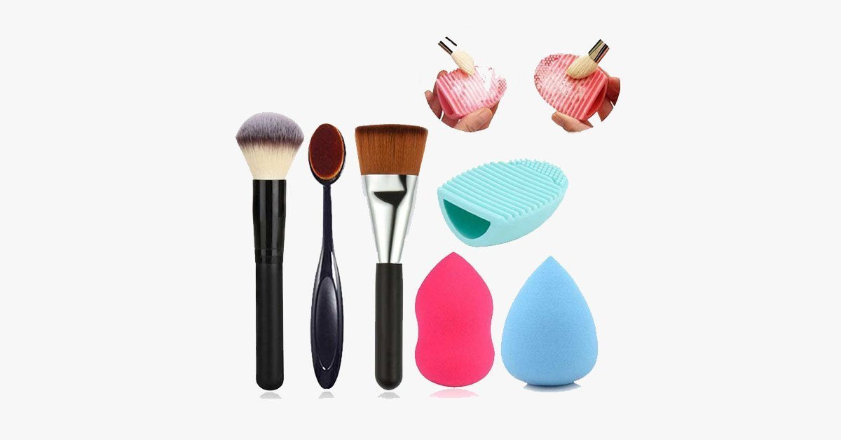 6 Piece Brush Sponge Combo – Making It Easy to Blend Makeup