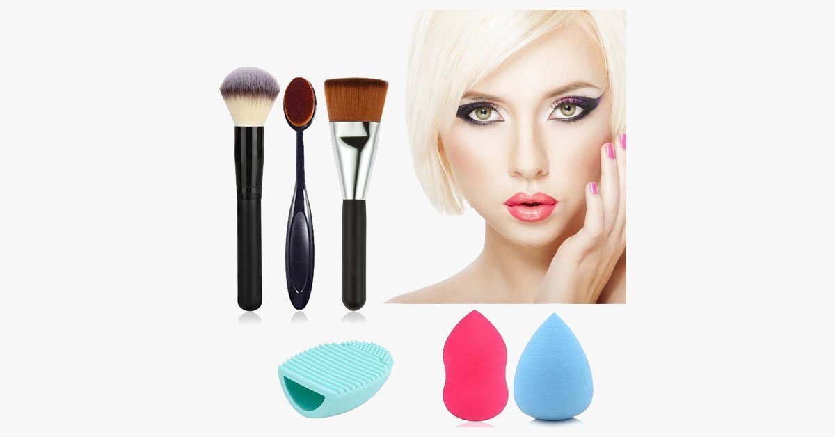 6 Piece Brush Sponge Combo – Making It Easy to Blend Makeup