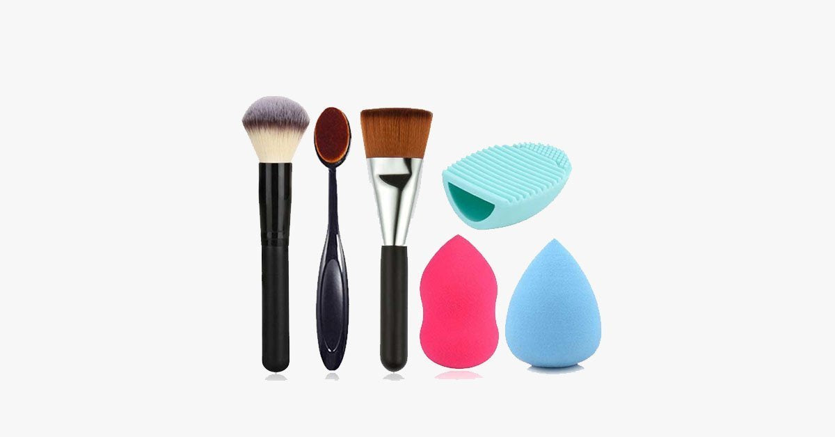 6 Piece Brush Sponge Combo – Making It Easy to Blend Makeup