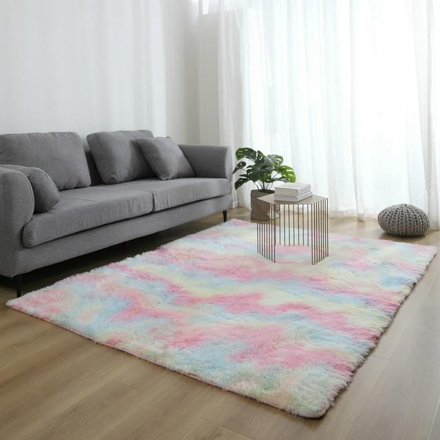 Fluffy Rainbow Unicorn Rug - Limited Stock!